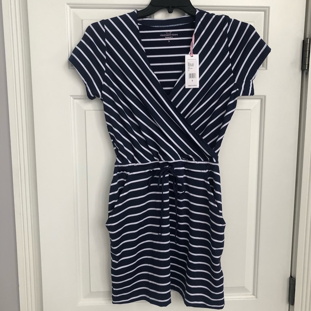 Vineyard Vines Striped Sankaty Wrap Dress